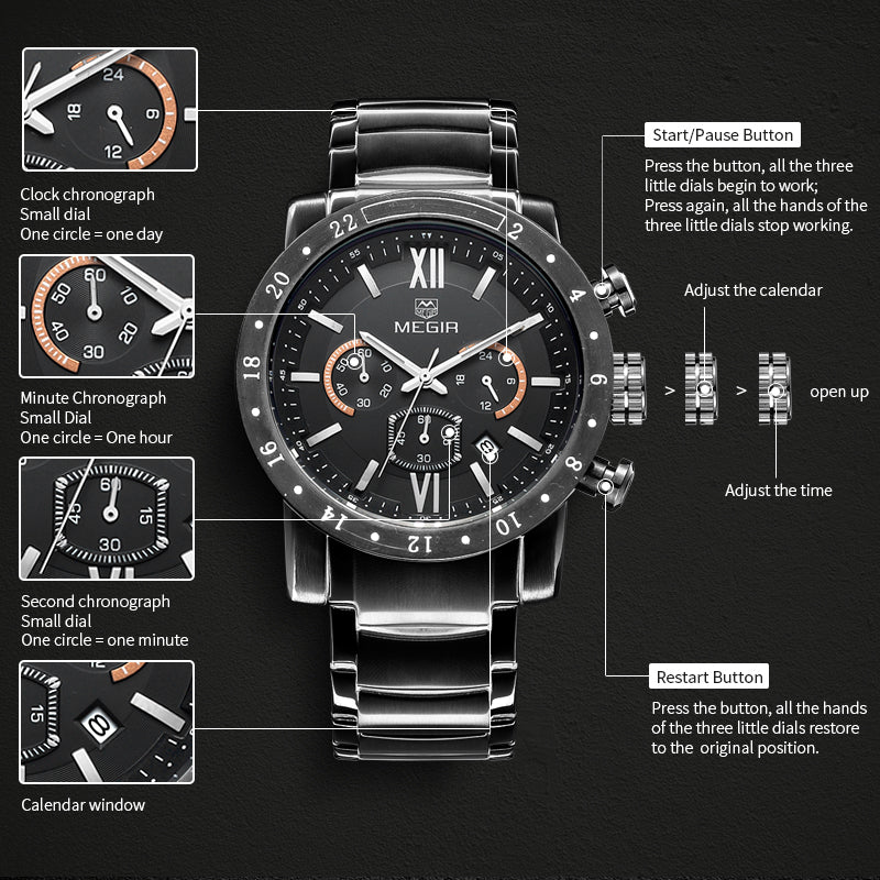 Executive Chronograph Watch | Elvaris Chrono