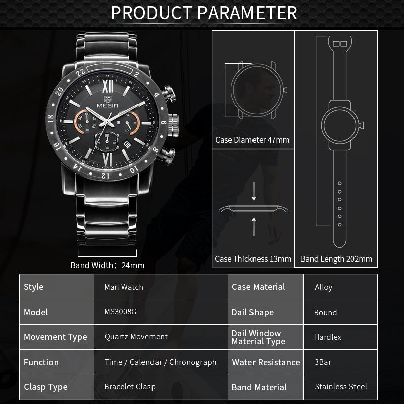 Executive Chronograph Watch | Elvaris Chrono